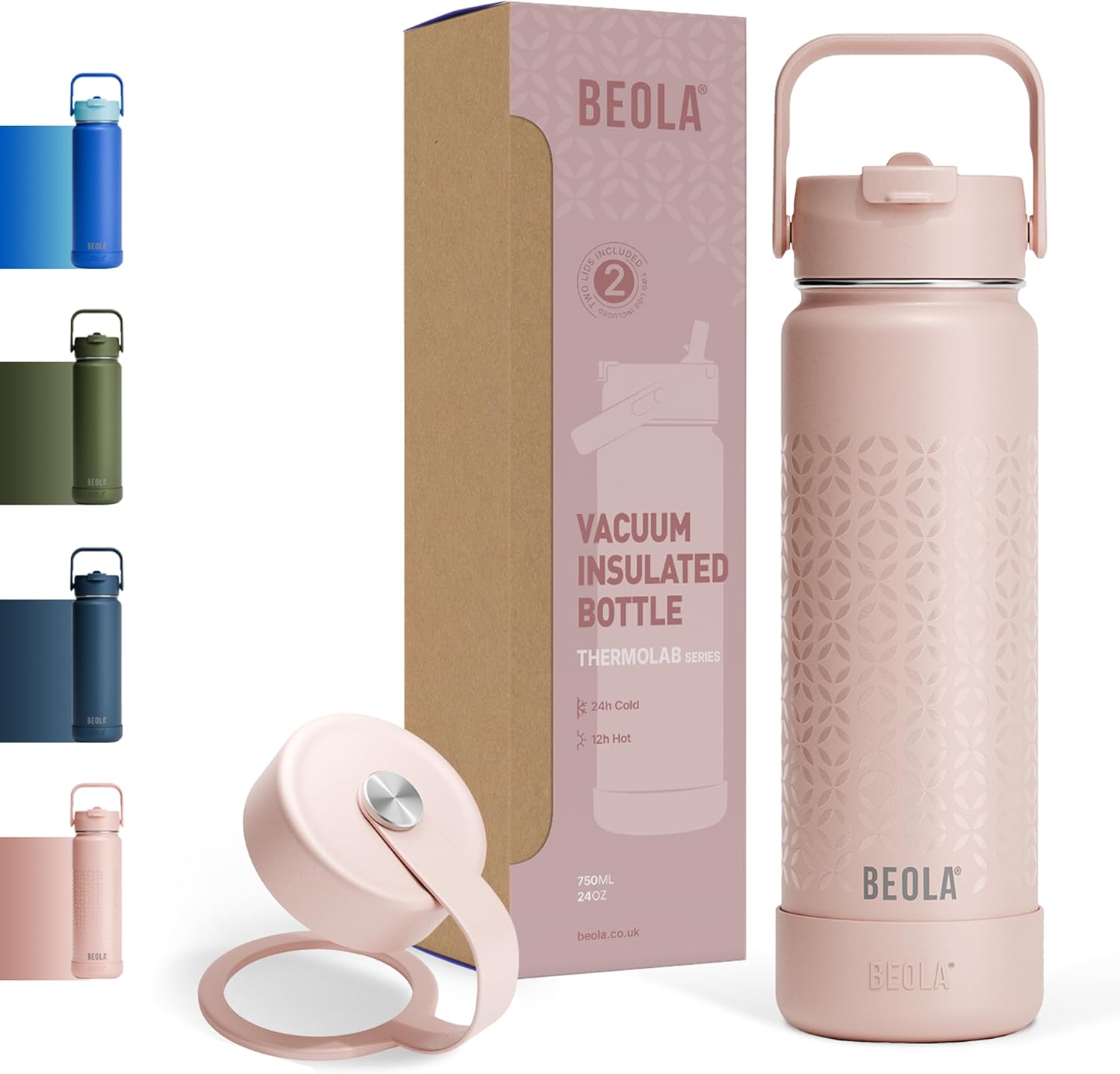 BEOLA 750ml Water Bottle 18/8 Stainless Steel 