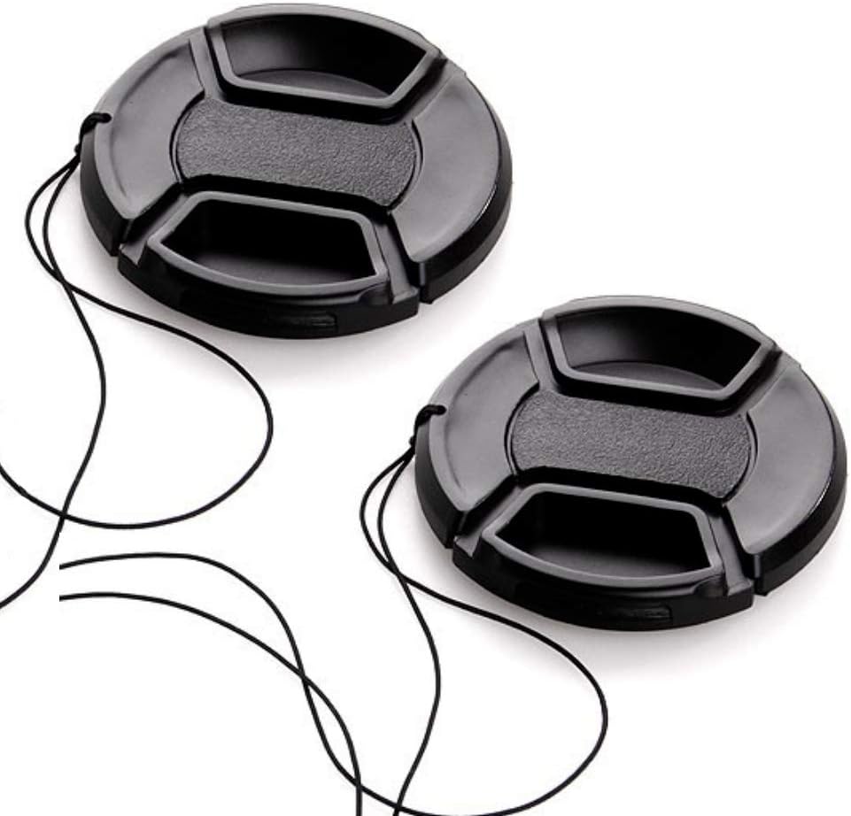39mm Lens Cap for Leica (2-Pack) — Center-Pinch Snap-On with Keeper Strings