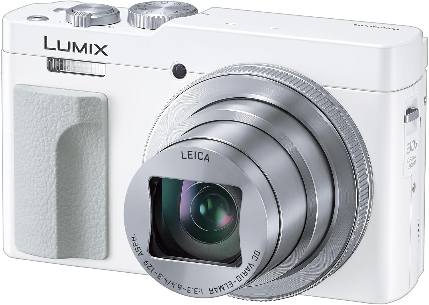Panasonic LUMIX DC-TZ99 Compact Travel Camera (White) — 30x Leica Zoom, 4K Video, 20.3MP