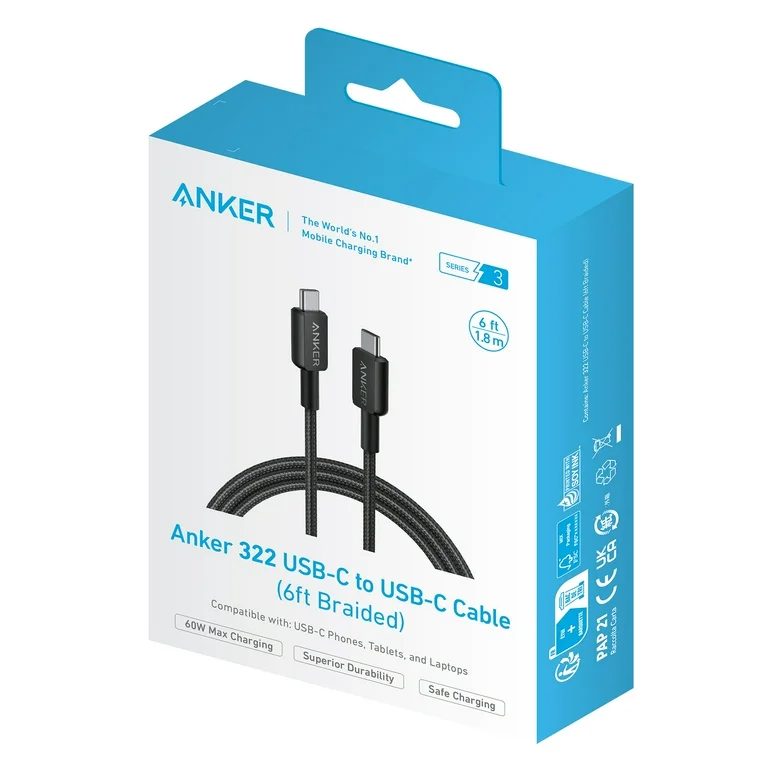 USB-C to USB-C Braided Cable 1m