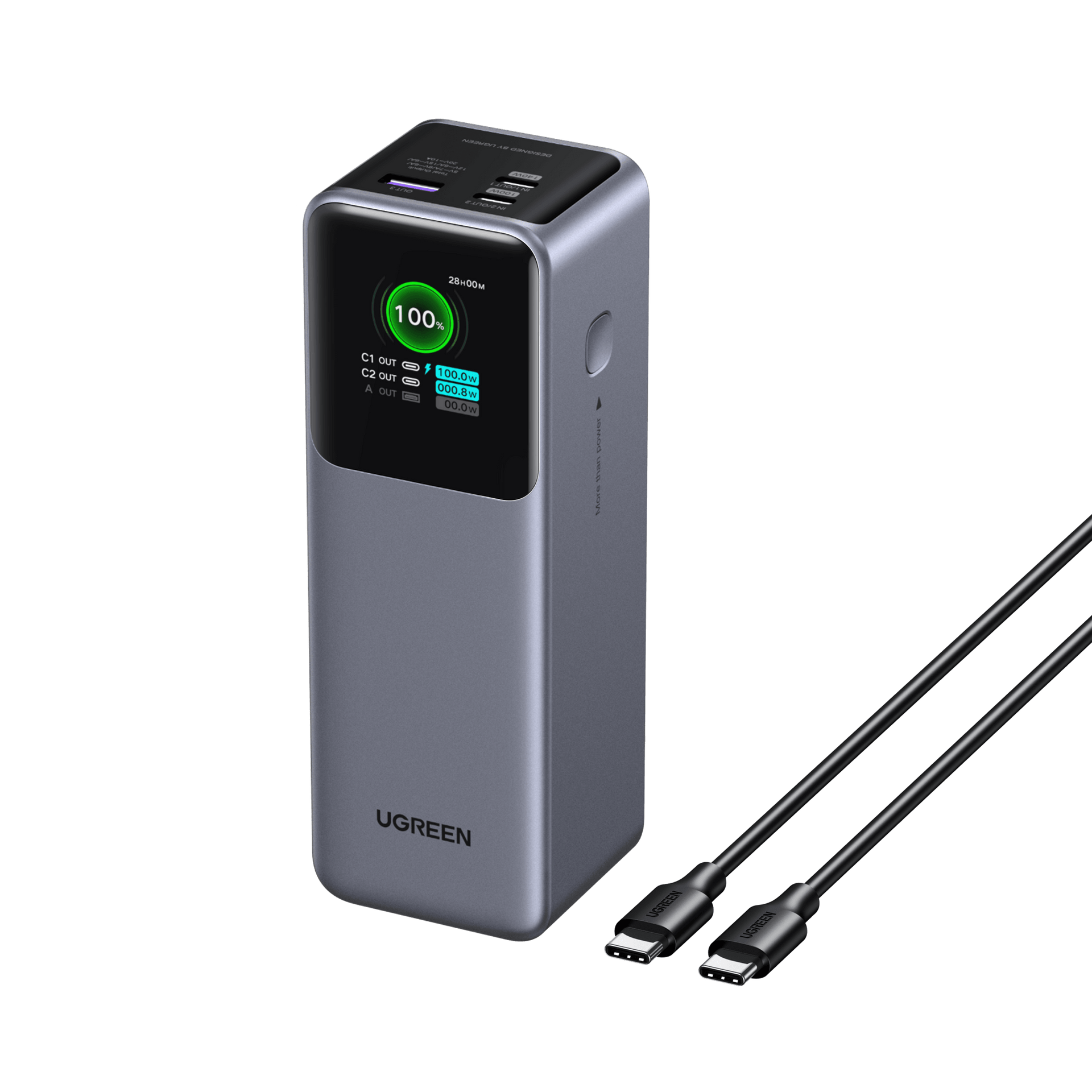 UGREEN Power Bank 25000mAh 200W Fast Portable Charger for Dual Laptops